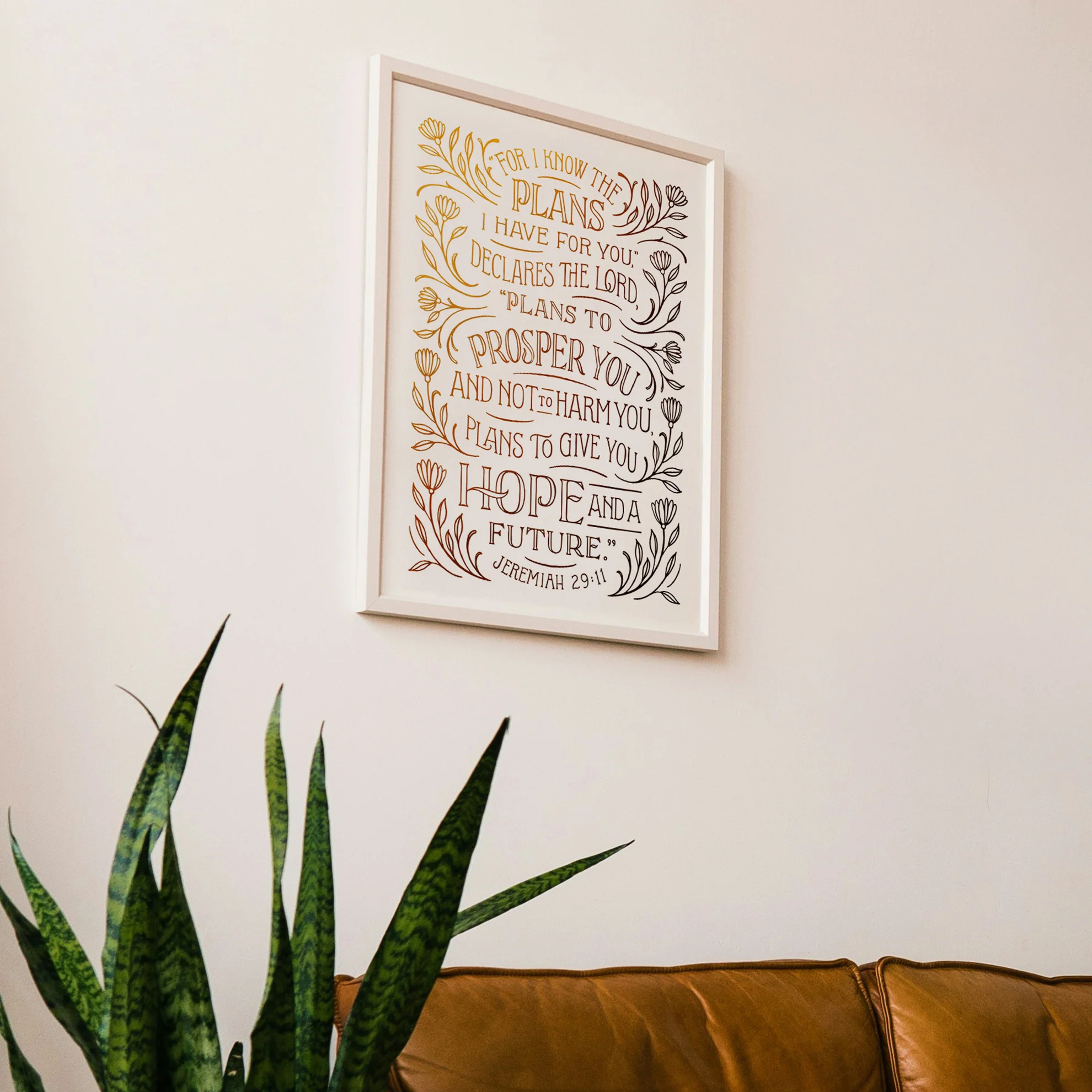 Hope and a Future (Jeremiah 29:11) - Gold/White - Image 6