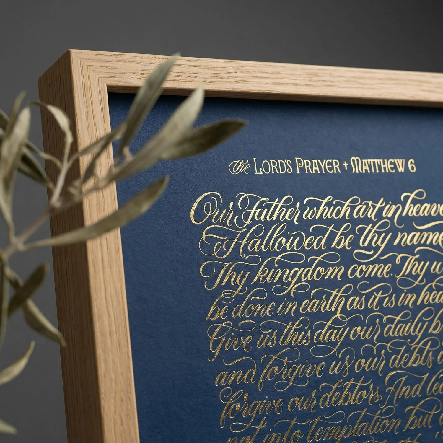 The Lord's Prayer - Gold on Blue - Image 4