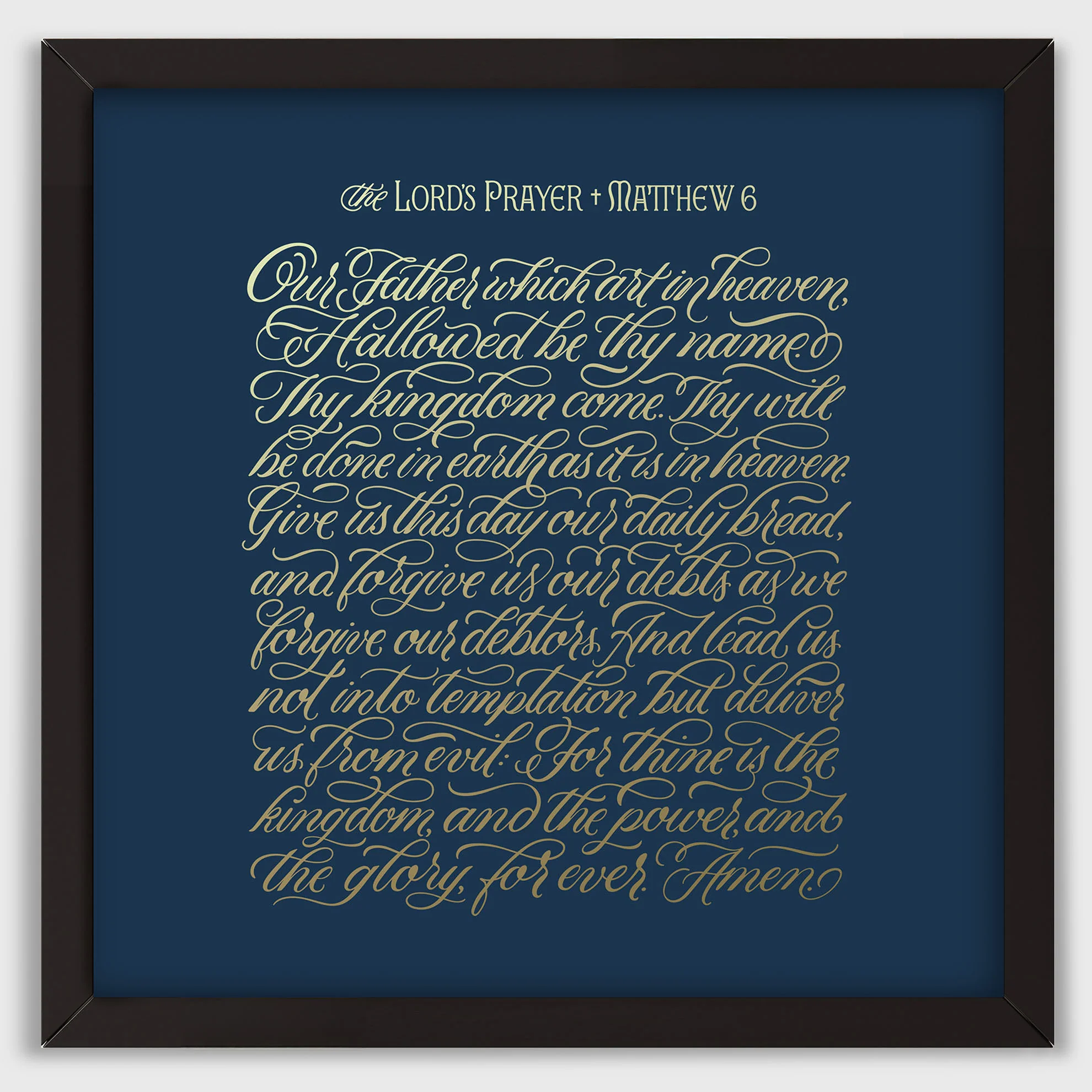 The Lord's Prayer - Gold on Blue - Image 9